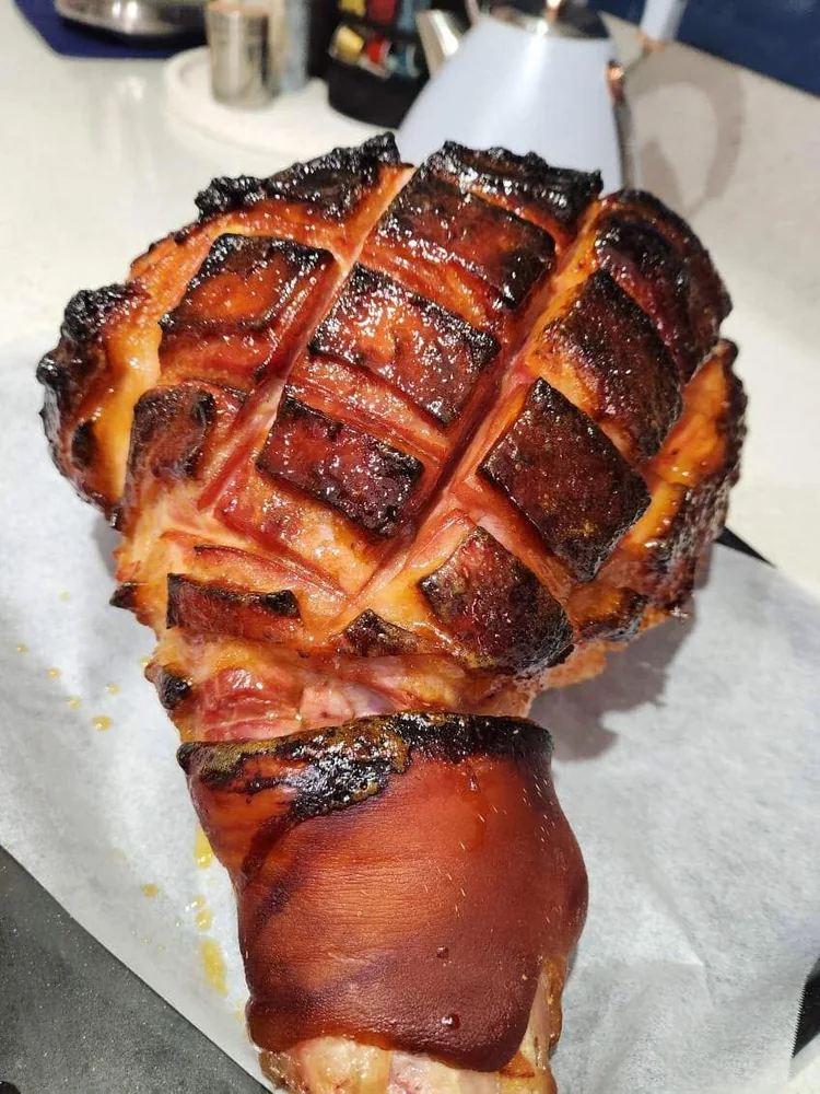 Glazed Christmas ham